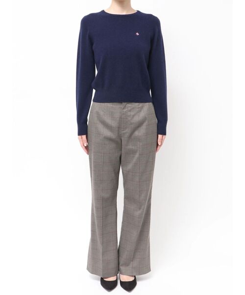 POLO BCS(ポロ ビーシーエス)の「【POLO BCSコラボ】カシミヤ100クルーネックニット(ニット/セーター・レディース・ネイビー/グレー/ライトグリーン・MEDIUM)」の8枚目の写真