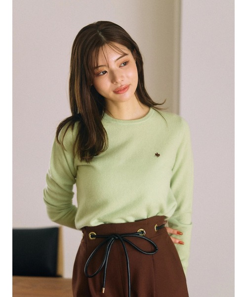 POLO BCS(ポロ ビーシーエス)の「【POLO BCSコラボ】カシミヤ100クルーネックニット(ニット/セーター・レディース・ネイビー/グレー/ライトグリーン・MEDIUM)」の16枚目の写真