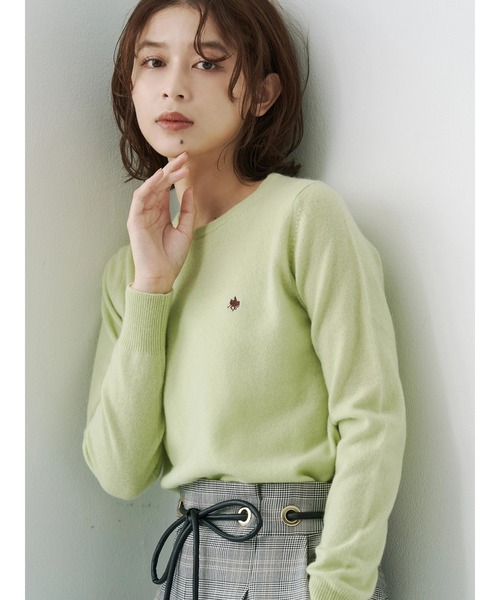 POLO BCS(ポロ ビーシーエス)の「【POLO BCSコラボ】カシミヤ100クルーネックニット(ニット/セーター・レディース・ネイビー/グレー/ライトグリーン・MEDIUM)」の17枚目の写真