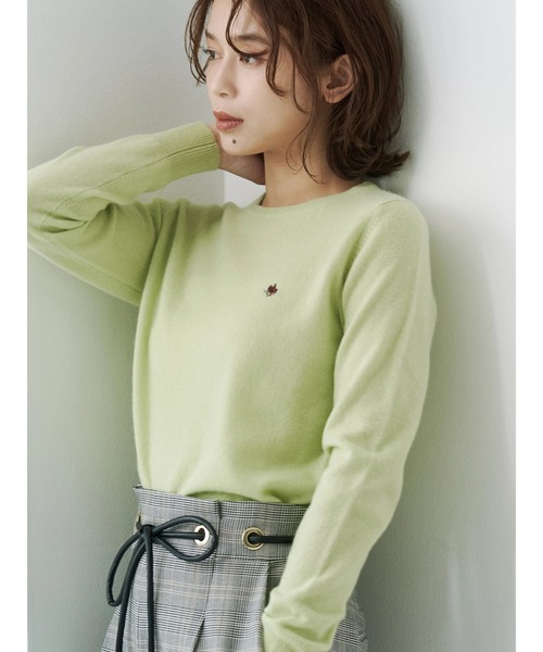 POLO BCS(ポロ ビーシーエス)の「【POLO BCSコラボ】カシミヤ100クルーネックニット(ニット/セーター・レディース・ネイビー/グレー/ライトグリーン・MEDIUM)」の18枚目の写真