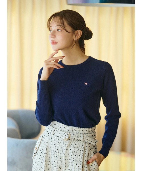 POLO BCS(ポロ ビーシーエス)の「【POLO BCSコラボ】カシミヤ100クルーネックニット(ニット/セーター・レディース・ネイビー/グレー/ライトグリーン・MEDIUM)」の20枚目の写真