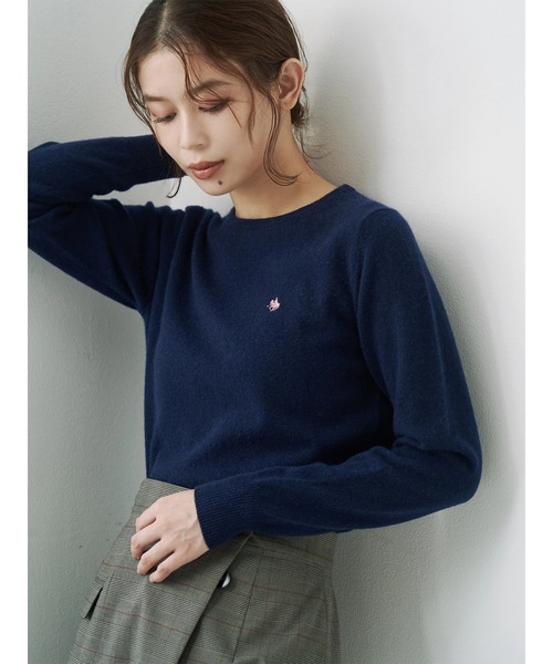 POLO BCS(ポロ ビーシーエス)の「【POLO BCSコラボ】カシミヤ100クルーネックニット(ニット/セーター・レディース・ネイビー/グレー/ライトグリーン・MEDIUM)」の21枚目の写真