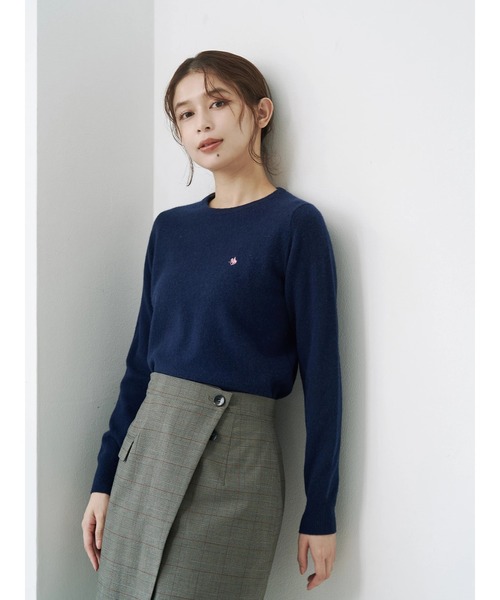 POLO BCS(ポロ ビーシーエス)の「【POLO BCSコラボ】カシミヤ100クルーネックニット(ニット/セーター・レディース・ネイビー/グレー/ライトグリーン・MEDIUM)」の22枚目の写真