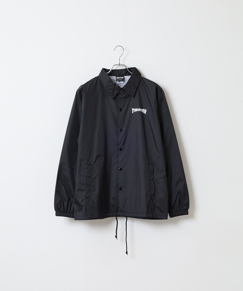 THRASHER（スラッシャー）の「THRASHER MAG LOGO COACH JACKET JKT マグロゴ フロント/バックプリント ナイロンコーチジャケット（ナイロンジャケット・メンズ・レッド系/ブラック/ネイビー系/グリーン/バーガンディー/グリーン系/ブラック系/ネイビー・M/L/XL）」の19枚目の写真
