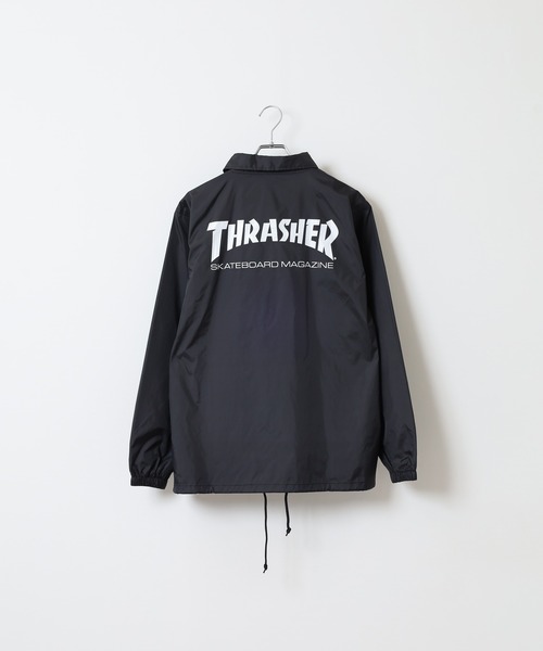 THRASHER（スラッシャー）の「THRASHER MAG LOGO COACH JACKET JKT マグロゴ フロント/バックプリント ナイロンコーチジャケット（ナイロンジャケット・メンズ・レッド系/ブラック/ネイビー系/グリーン/バーガンディー/グリーン系/ブラック系/ネイビー・M/L/XL）」の20枚目の写真