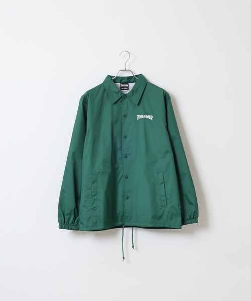 THRASHER（スラッシャー）の「THRASHER MAG LOGO COACH JACKET JKT マグロゴ フロント/バックプリント ナイロンコーチジャケット（ナイロンジャケット・メンズ・レッド系/ブラック/ネイビー系/グリーン/バーガンディー/グリーン系/ブラック系/ネイビー・M/L/XL）」の21枚目の写真