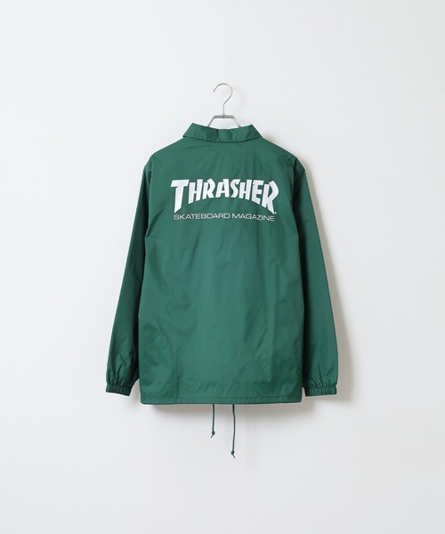 THRASHER（スラッシャー）の「THRASHER MAG LOGO COACH JACKET JKT マグロゴ フロント/バックプリント ナイロンコーチジャケット（ナイロンジャケット・メンズ・レッド系/ブラック/ネイビー系/グリーン/バーガンディー/グリーン系/ブラック系/ネイビー・M/L/XL）」の22枚目の写真