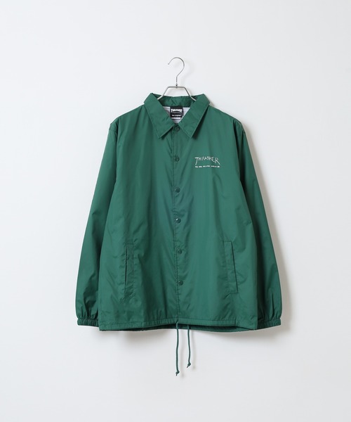 THRASHER（スラッシャー）の「THRASHER MAG LOGO COACH JACKET JKT マグロゴ フロント/バックプリント ナイロンコーチジャケット（ナイロンジャケット・メンズ・レッド系/ブラック/ネイビー系/グリーン/バーガンディー/グリーン系/ブラック系/ネイビー・M/L/XL）」の11枚目の写真