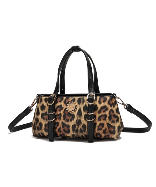 EVRIS（エヴリス）の「【EVRIS / エヴリス】 SUNNY　Wベルトミニハンドバッグ（ハンドバッグ・レディース・ブラック/ダークブラウン/レオパード/ゼブラ・FREE）」の5枚目の写真