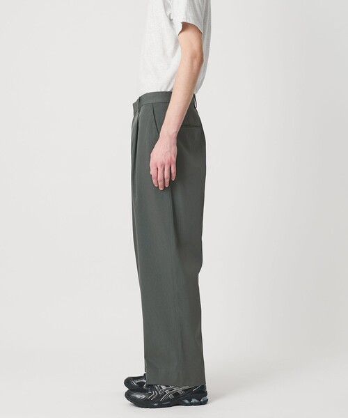 BEAUTY&YOUTH UNITED ARROWS（ビューティーアンドユースユナイテッドアローズ）の「ヴィンテージライク ナイロン 1プリーツ ワイド パンツ NO.9（その他パンツ・メンズ・ブラック/ダークグリーン・L/S/M/XL）」の15枚目の写真