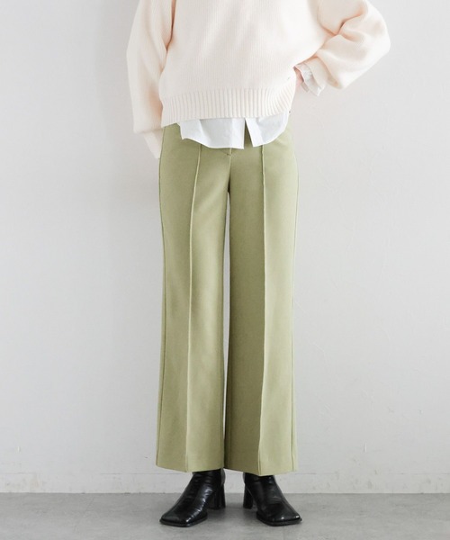 RAGEBLUE（レイジブルー）の「細コールストレートスラックス/セットアップ対応（スラックス・レディース・グリーン/ネイビー・FREE）」の5枚目の写真