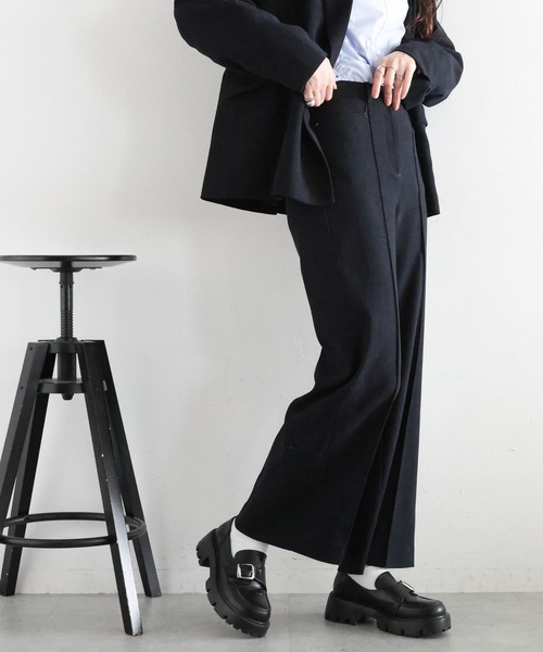 RAGEBLUE（レイジブルー）の「細コールストレートスラックス/セットアップ対応（スラックス・レディース・グリーン/ネイビー・FREE）」の11枚目の写真