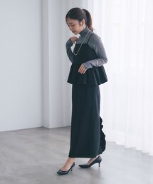 【セットアップ可・愛されバルーンデザイン】ダブルクロスバルーンキャミソール