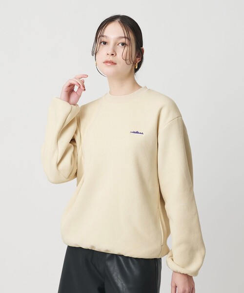 THOUSAND MILE(サウザンドマイル)の「<THOUSAND MILE>フリース クルーネックプルオーバー(Tシャツ/カットソー・レディース・オフホワイト/ブラック/ダークグレー・XS/S)」の4枚目の写真