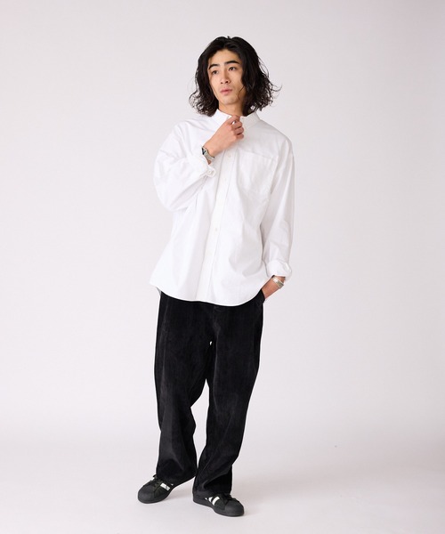 ベロア生地 2タックストレートパンツ（スラックス）｜ALL RUNS（オール