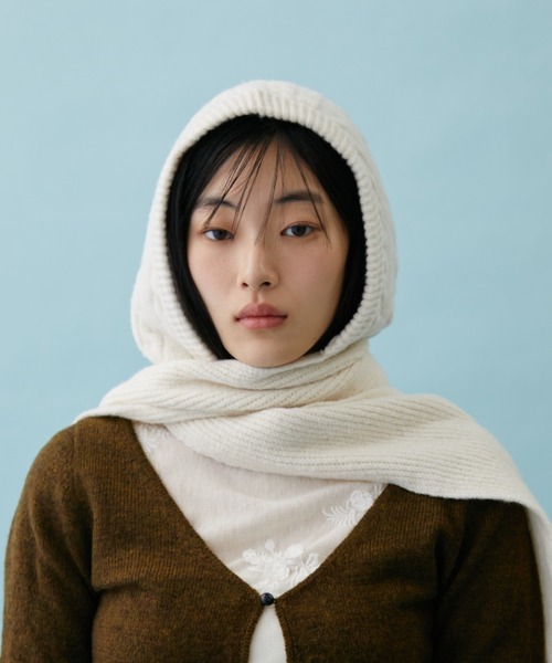 ケーブルニットフーディマフラー（ニットキャップ/ビーニー）｜FUULLY