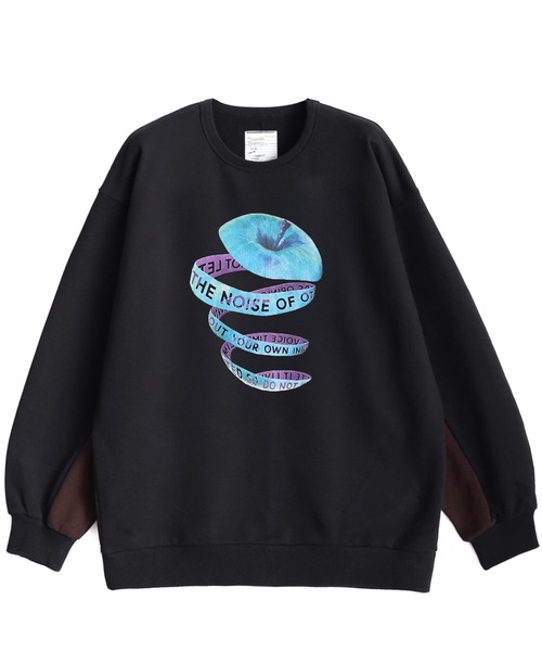 SHAREEF（シャリーフ）の「"APPLE PEEL" BIG SWEAT（スウェット・メンズ・ブラック/ホワイト/ダークグリーン・3/2/1）」の4枚目の写真