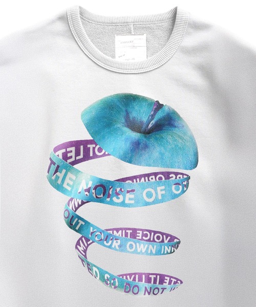 SHAREEF（シャリーフ）の「"APPLE PEEL" BIG SWEAT（スウェット・メンズ・ブラック/ホワイト/ダークグリーン・3/2/1）」の12枚目の写真