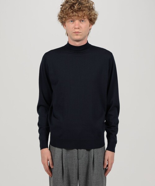 JOHN SMEDLEY KILDAY メリノウール モックネックプルオーバーニット