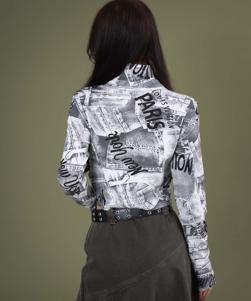 dispark（ディスパーク）の「DISPARK/オールラウンドプリントバイカートップ（シャツ/ブラウス・レディース・ホワイト・FREE）」の10枚目の写真