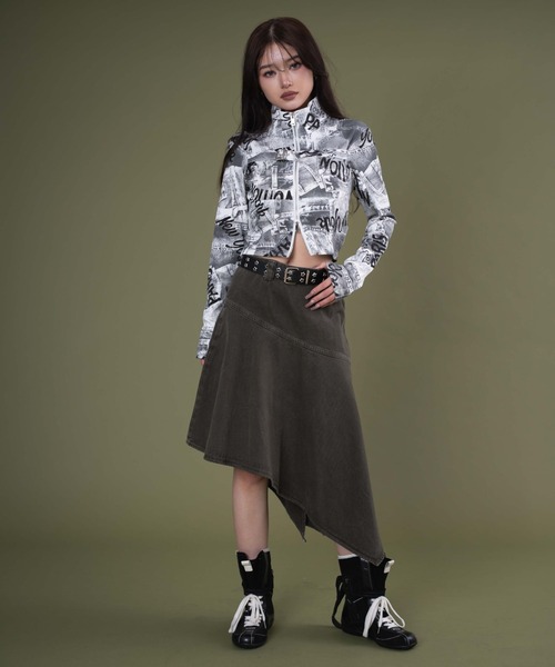 dispark（ディスパーク）の「DISPARK/オールラウンドプリントバイカートップ（シャツ/ブラウス・レディース・ホワイト・FREE）」の11枚目の写真