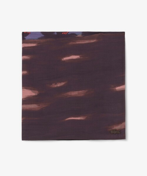 LACOSTE(ラコステ)の「ランドスケーププリントスカーフ(ストール/ショール・レディース・ブラウン・FREE)」の4枚目の写真