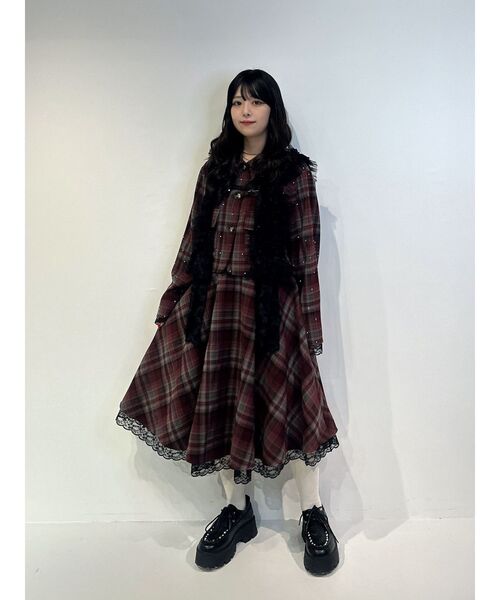 jouetie(ジュエティ)の「ステンカラーラインストーンショートジャケット【セットアップ対応】 春服 春アウター 入学式(テーラードジャケット・レディース・グレー/ブラウン/レッド・MEDIUM)」の14枚目の写真