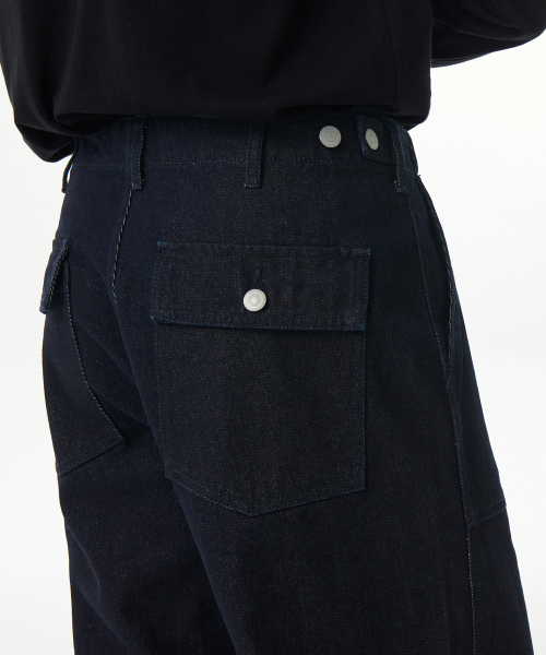 MUSINSA STANDARD（ムシンサスタンダード）の「デニムパティグパンツ [ディープインディゴ]（デニムパンツ・メンズ・その他・40/38/42/36/34/32/30/31/33/26/27/28/29）」の5枚目の写真