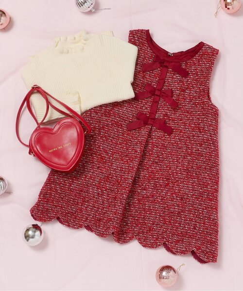 セール】ツイードリボンジャンスカ＿アプレレクールマシェリ_ジュニア