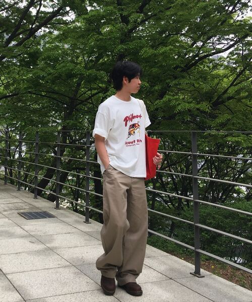 MUSINSA STANDARD（ムシンサスタンダード）の「カーブドワイドチノパンツ[ベージュ]（その他パンツ・メンズ・その他・40/38/36/34/32/30/31/33/26/27/29/42/28）」の5枚目の写真