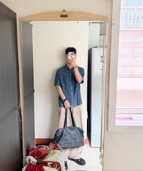 MUSINSA STANDARD（ムシンサスタンダード）の「カーブドワイドチノパンツ[ベージュ]（その他パンツ・メンズ・その他・40/38/36/34/32/30/31/33/26/27/29/42/28）」の9枚目の写真