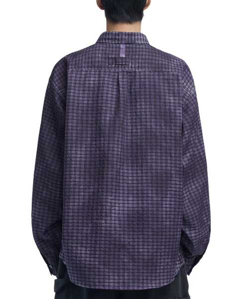 NOMANUAL(NOMANUAL)の「OVERDYED CHECK SHIRT - PURPLE(シャツ/ブラウス・メンズ・その他・MEDIUM/LARGE)」の3枚目の写真