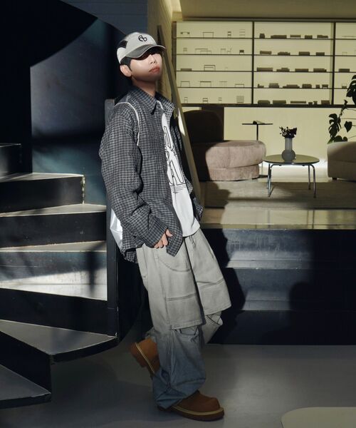 NOMANUAL(NOMANUAL)の「OVERDYED CHECK SHIRT - PURPLE(シャツ/ブラウス・メンズ・その他・MEDIUM/LARGE)」の8枚目の写真