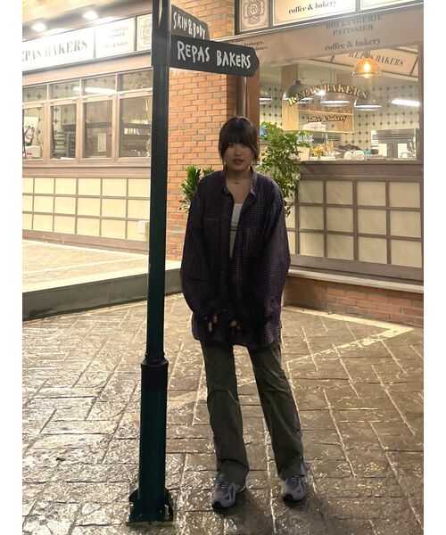 NOMANUAL(NOMANUAL)の「OVERDYED CHECK SHIRT - PURPLE(シャツ/ブラウス・メンズ・その他・MEDIUM/LARGE)」の10枚目の写真