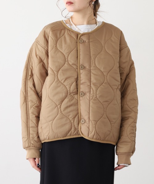 OMNES（オムネス）の「ウェーブキルトショートジャケット キルティングジャケット（その他アウター・レディース・ベージュ・L）」の9枚目の写真