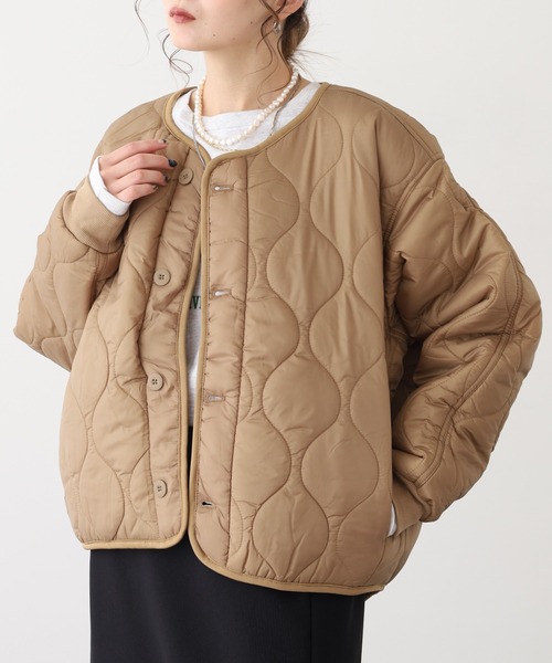 OMNES（オムネス）の「ウェーブキルトショートジャケット キルティングジャケット（その他アウター・レディース・ベージュ・L）」の6枚目の写真