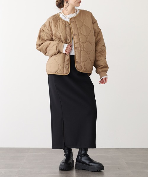 OMNES（オムネス）の「ウェーブキルトショートジャケット キルティングジャケット（その他アウター・レディース・ベージュ・L）」の8枚目の写真