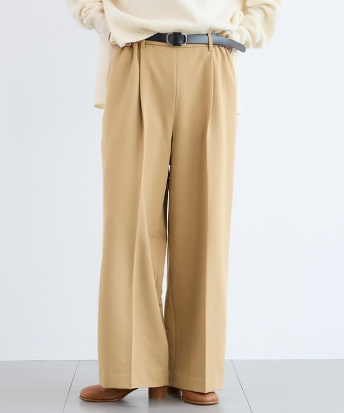 BARNYARDSTORM（バンヤードストーム）の「BARNYARDSTORM / マシュマロワイドパンツ【撥水・セットアップ対応】（スラックス・レディース・オフホワイト/ブラック/キャメル・S/M）」の11枚目の写真