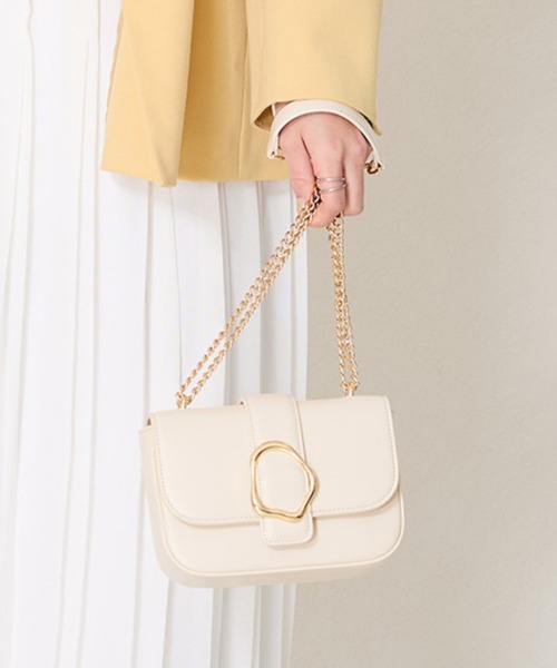 MISCH MASCH（ミッシュマッシュ）の「ミニフラップショルダーバッグ（ショルダーバッグ・レディース・ブラック/ブラウン/ホワイト・ﾌﾘ-）」の2枚目の写真