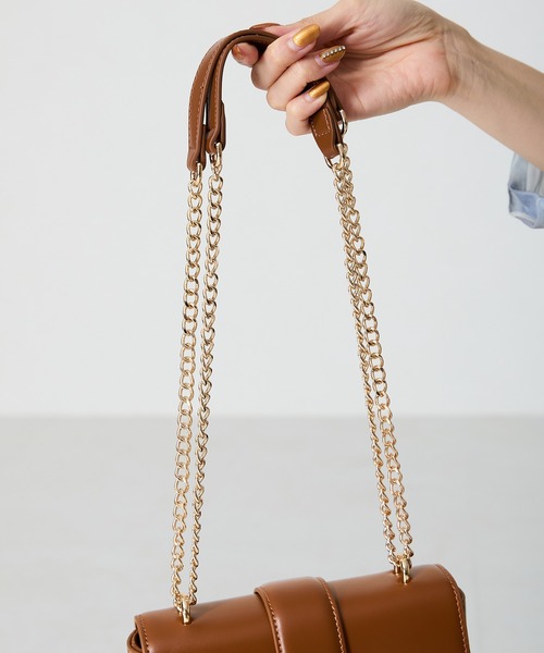 MISCH MASCH（ミッシュマッシュ）の「ミニフラップショルダーバッグ（ショルダーバッグ・レディース・ブラック/ブラウン/ホワイト・ﾌﾘ-）」の4枚目の写真