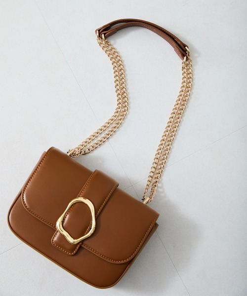 MISCH MASCH（ミッシュマッシュ）の「ミニフラップショルダーバッグ（ショルダーバッグ・レディース・ブラック/ブラウン/ホワイト・ﾌﾘ-）」の5枚目の写真