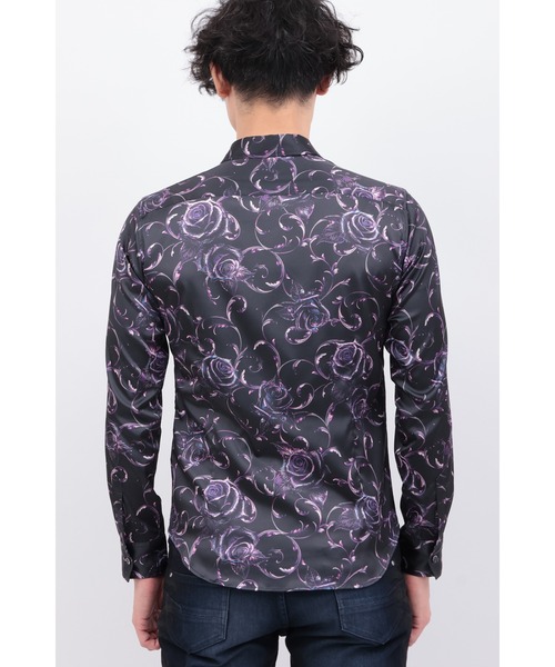 TORNADO MART(トルネードマート)の「フィリグリーローズプリントシャツ(シャツ/ブラウス・メンズ・オフホワイト/マルチ・M/L/LL/XXL)」の6枚目の写真