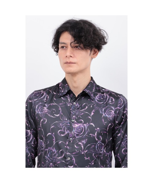 TORNADO MART(トルネードマート)の「フィリグリーローズプリントシャツ(シャツ/ブラウス・メンズ・オフホワイト/マルチ・M/L/LL/XXL)」の7枚目の写真