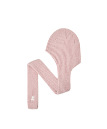 HAIRY SCARF BEANIE - PINK