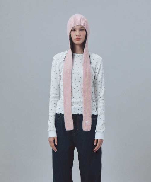 Rest&Recreation（レストアンドレクリエーション）の「HAIRY SCARF BEANIE - PINK（ニットキャップ/ビーニー・レディース・その他・ONE）」の2枚目の写真