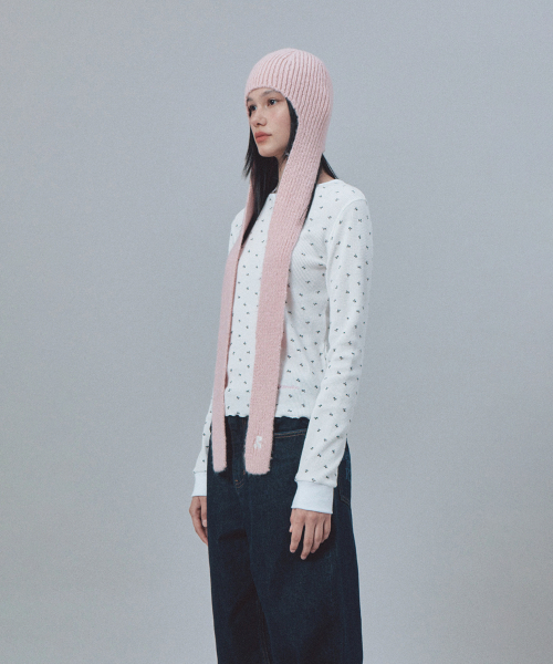 Rest&Recreation（レストアンドレクリエーション）の「HAIRY SCARF BEANIE - PINK（ニットキャップ/ビーニー・レディース・その他・ONE）」の3枚目の写真