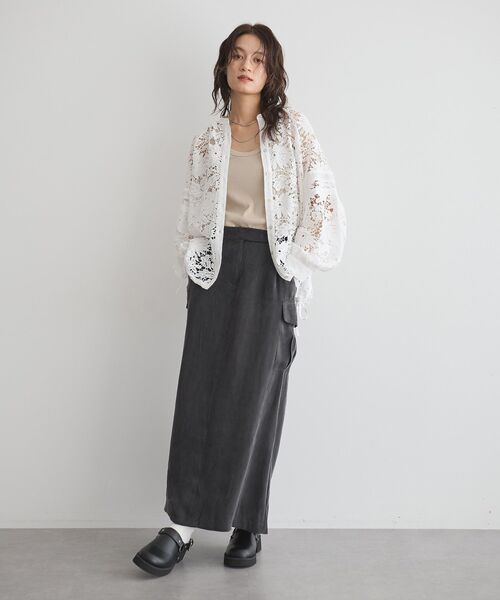 GARAGE OF GOOD CLOTHING（ガレージオブグッドクロージング）の「ライン入レースブラウス4（シャツ/ブラウス・レディース・ブラック/ホワイト/ブラウン・FREE）」の11枚目の写真