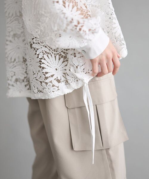 GARAGE OF GOOD CLOTHING（ガレージオブグッドクロージング）の「ライン入レースブラウス4（シャツ/ブラウス・レディース・ブラック/ホワイト/ブラウン・FREE）」の19枚目の写真