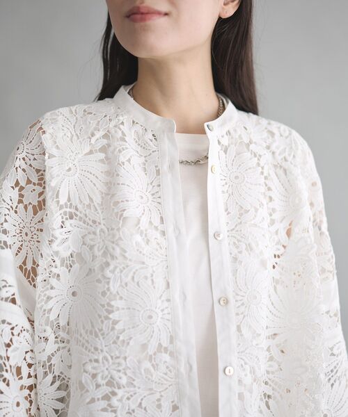 GARAGE OF GOOD CLOTHING（ガレージオブグッドクロージング）の「ライン入レースブラウス4（シャツ/ブラウス・レディース・ブラック/ホワイト/ブラウン・FREE）」の20枚目の写真