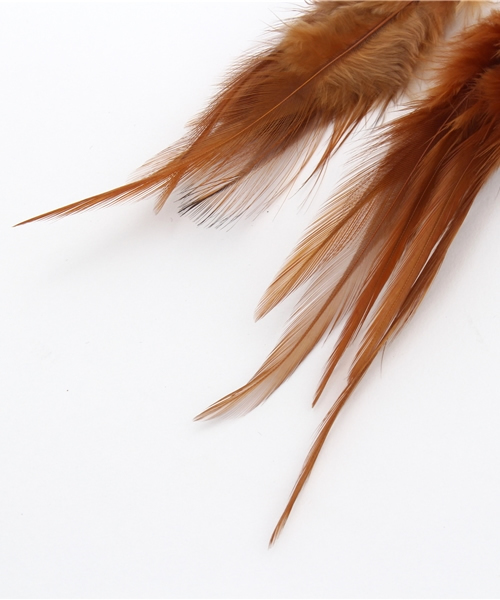 Kastane（カスタネ）の「フェザーイヤリング（イヤリング・レディース・オフホワイト/ブラウン・FREE）」の5枚目の写真